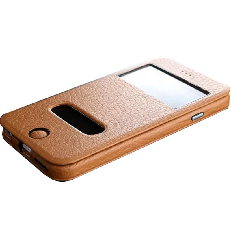 易兔手機(jī)雙開窗真皮保護(hù)皮套 為iPhone 6s打造的商務(wù)之選